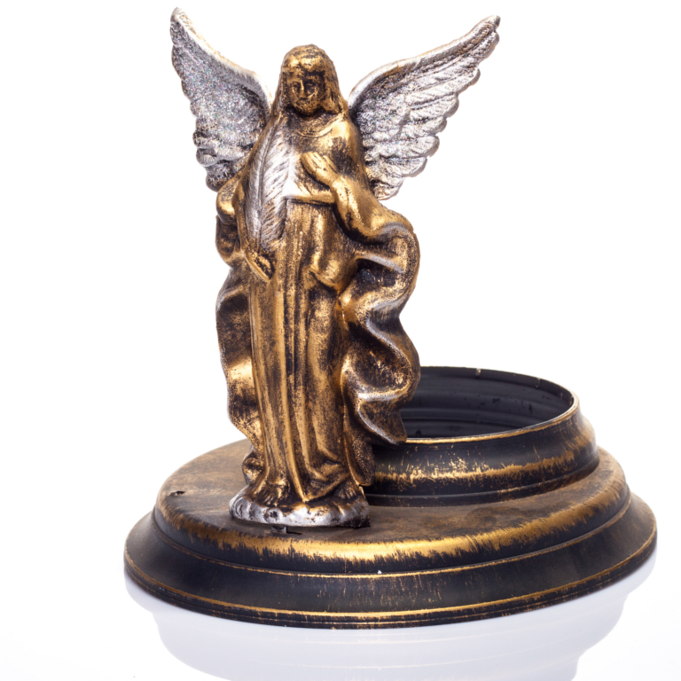 dekorationsteile-fur-grablichtern-ganzjahrig-A12 Engel mit Feder